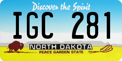 ND license plate IGC281