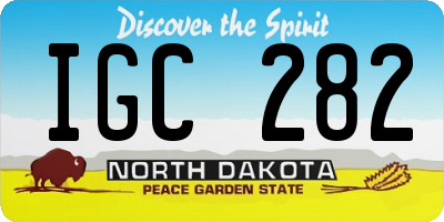 ND license plate IGC282