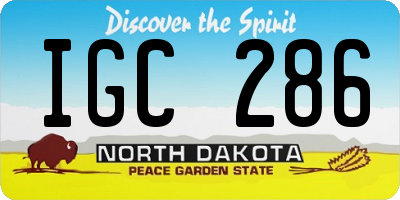 ND license plate IGC286