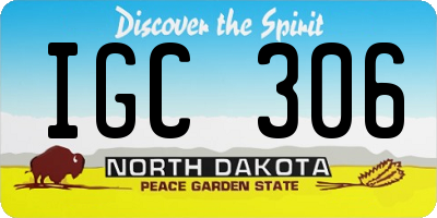 ND license plate IGC306