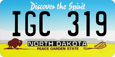 ND license plate IGC319