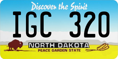 ND license plate IGC320