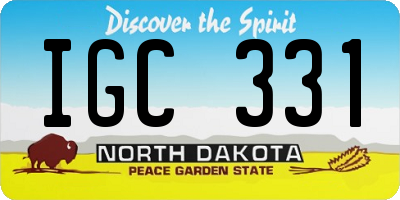 ND license plate IGC331