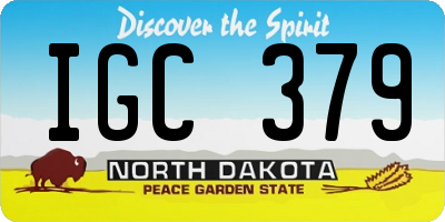 ND license plate IGC379