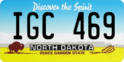 ND license plate IGC469