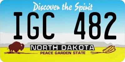 ND license plate IGC482