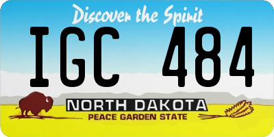 ND license plate IGC484
