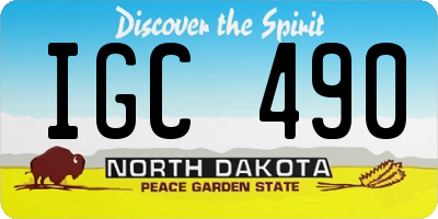 ND license plate IGC490