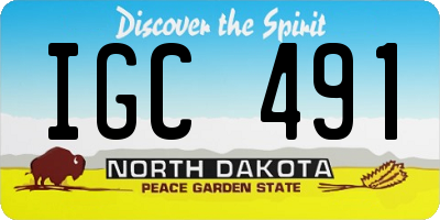 ND license plate IGC491