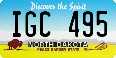 ND license plate IGC495