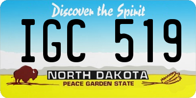 ND license plate IGC519
