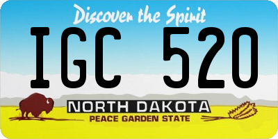 ND license plate IGC520