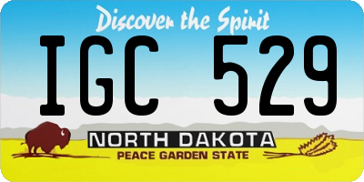 ND license plate IGC529