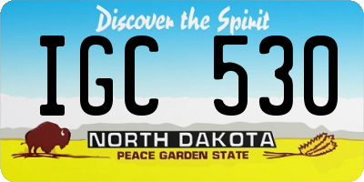 ND license plate IGC530