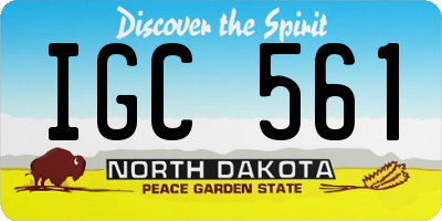 ND license plate IGC561