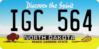 ND license plate IGC564