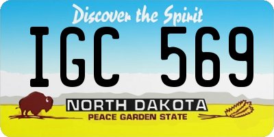 ND license plate IGC569