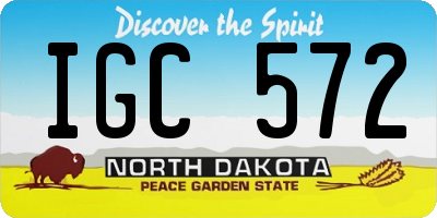 ND license plate IGC572