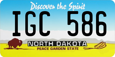 ND license plate IGC586