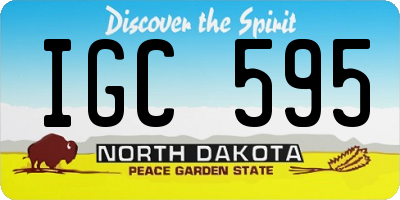 ND license plate IGC595