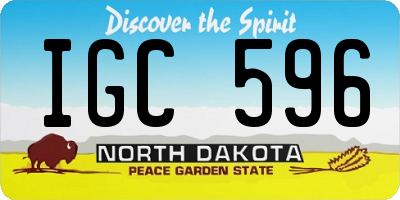 ND license plate IGC596