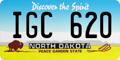 ND license plate IGC620
