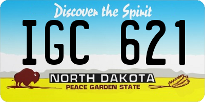 ND license plate IGC621