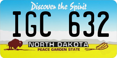 ND license plate IGC632