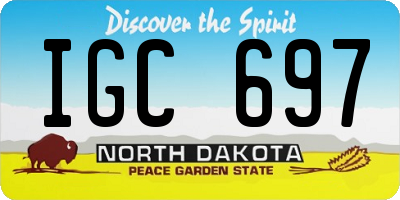 ND license plate IGC697