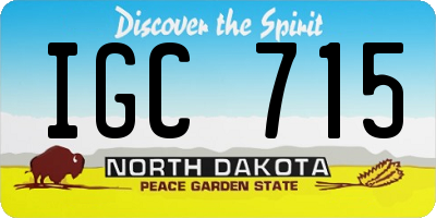 ND license plate IGC715