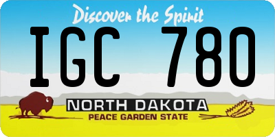 ND license plate IGC780