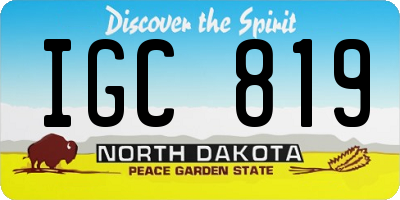 ND license plate IGC819