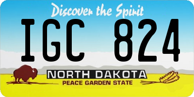 ND license plate IGC824
