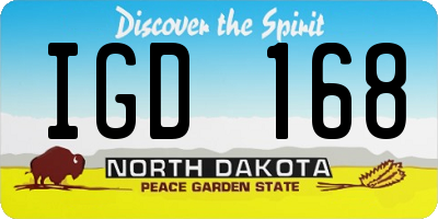 ND license plate IGD168