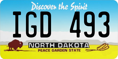 ND license plate IGD493
