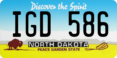 ND license plate IGD586