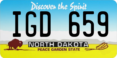 ND license plate IGD659