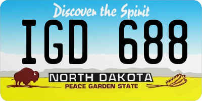 ND license plate IGD688