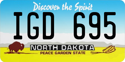 ND license plate IGD695