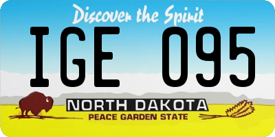 ND license plate IGE095