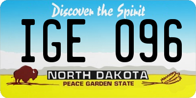 ND license plate IGE096