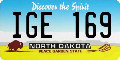 ND license plate IGE169
