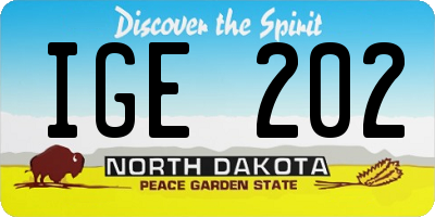 ND license plate IGE202