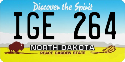 ND license plate IGE264