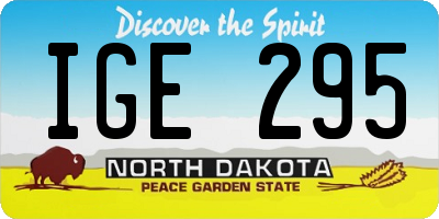 ND license plate IGE295