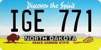 ND license plate IGE771