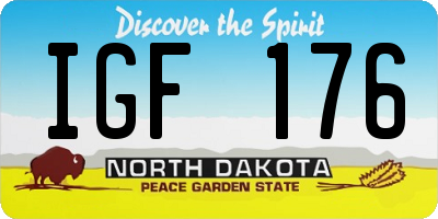 ND license plate IGF176