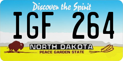 ND license plate IGF264