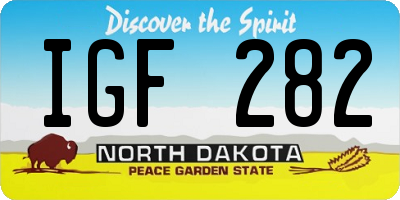 ND license plate IGF282