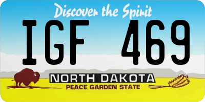 ND license plate IGF469